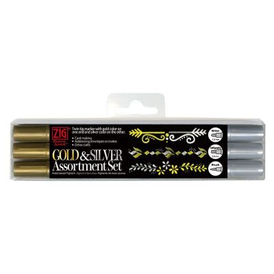 Zig Memory Gold and Silver Assortment Pen Set