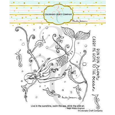 CCC Anita Jeram Mermaid & Seahorse Stamp