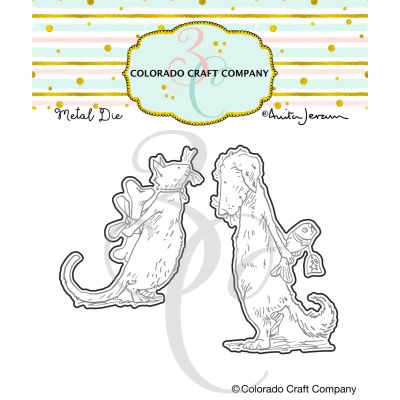 Anita Jeram Gift Exchange Die by Colorado Craft Company for cardmaking and paper crafts.  UK Stockist, Seven Hills Crafts