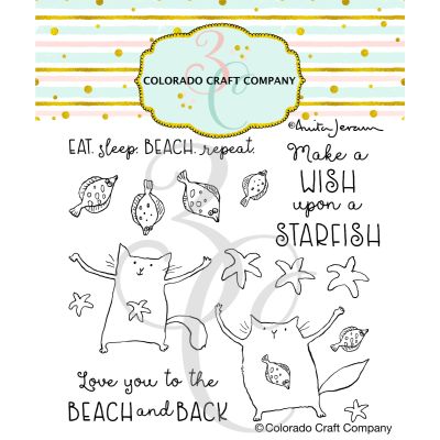 Anita Jeram Starfish Wish Stamp by Colorado Craft Company for cardmaking and paper crafts.  UK Stockist, Seven Hills Crafts
