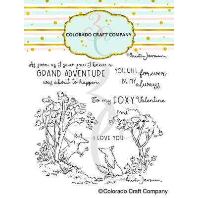 Anita Jeram Forever Foxesi Die by Colorado Craft Company for cardmaking and paper crafts.  UK Stockist, Seven Hills Crafts