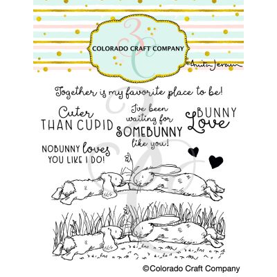 Anita Jeram Bunny Love Die by Colorado Craft Company for cardmaking and paper crafts.  UK Stockist, Seven Hills Crafts