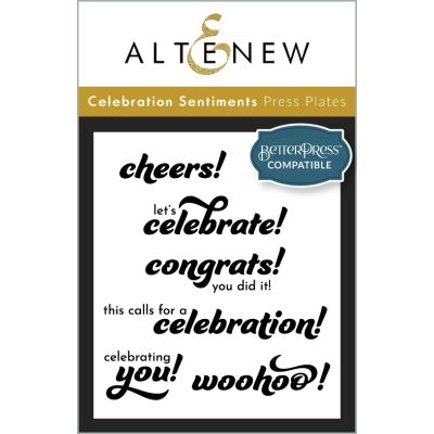 Celebration Sentiments Die by Altenew, UK Stockist, Seven Hills Crafts 5 star rated for customer service, speed of delivery and value