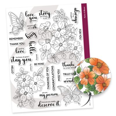 Altenew Flutter & Bloom Embossing Folder for creating floral art for cardmaking, scrapbooking and framed prints 