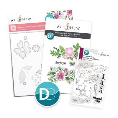Altenew Dynamic Duo Painted Floral Swag Stamp, Stencil and Die Set