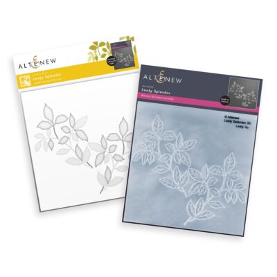 Altenew Leafy Splendor Embossing Folder and Stencil Set create embossed leaves and easily add colour with the matching two layer stencil