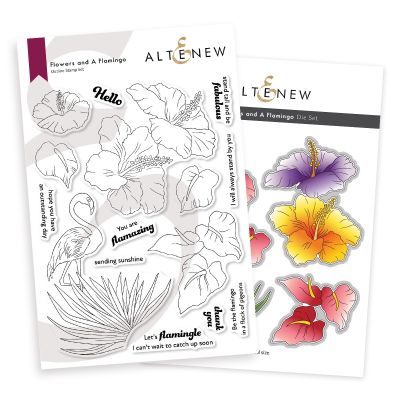 Altenew Flowers and a Flamingo Stamp and Die Set