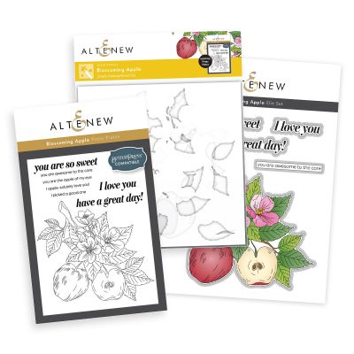  Blossoming Apple Kit - Press Plate, Die and Stencil