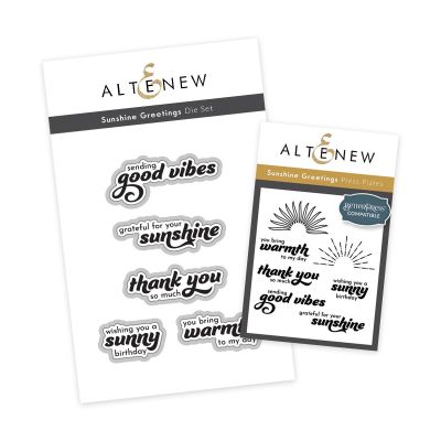 AlteNew Sunshine Greetings Press Plate and Die Set 
