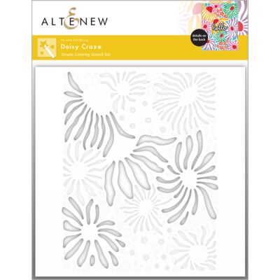 Altenew Daisy Craze Stencil set for creating floral art for cardmaking, scrapbooking and framed prints 