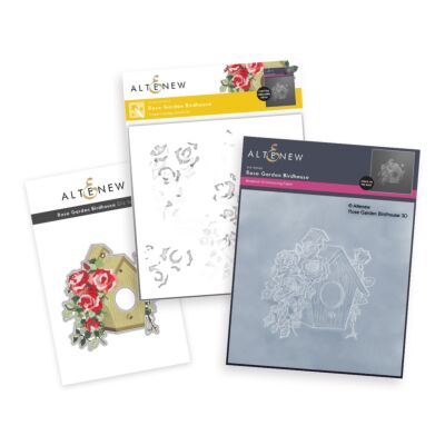 Altenew Rose Garden Birdhouse Kit including Die, Embossing Folder and Stencil 