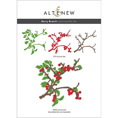 Altenew Berry Branch Layering Die perfect for pairing with bird dies for year round cardmaking