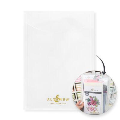 Altenew Neat and Nifty Storage Pockets - thick poly propelene pockets to store stamps, dies and stencils with flap to secure them at the top