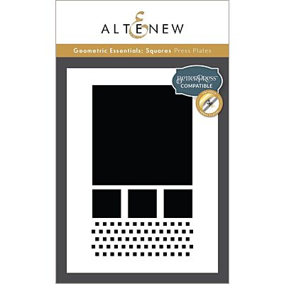 Altenew Geometric Essentials Squares Press/Foil Plate - create squares of pressed ink, texture or foil