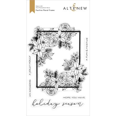 Festive Floral Frame Stamp