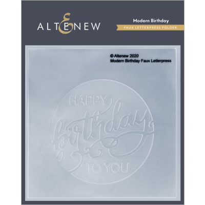 Modern Birthday Faux Letterpress Debossing Folder