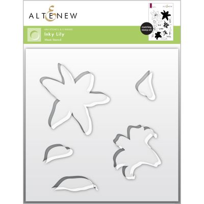 Inky Lily Simple Coloring Stencil