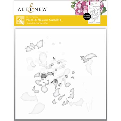Paint-A-Flower:  Camellia Simple Coloring Stencil (3 in 1)