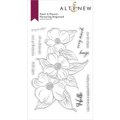 Paint-A-Flower Flowering Dogwood Outline Stamp