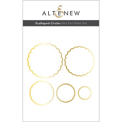 Scalloped Circles Hot Foil Plate