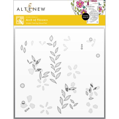 ALT Arch of Flowers Simple Coloring Stencil (3 in 1)