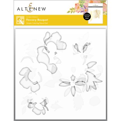 ALT Flowery Bouquet Simple Coloring Stencil (3)