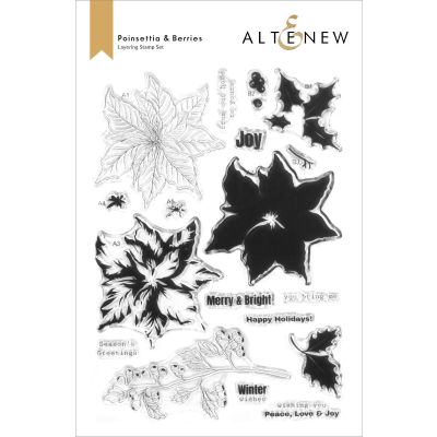 ALT Poinsettia & Berries Stamp