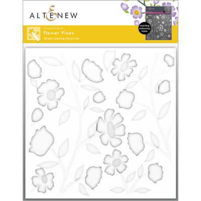 Flower Vines Colouring Stencil (3 in 1)