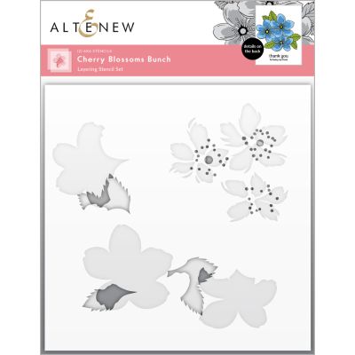 ALT Cherry Blossoms Bunch Layering Stencil Set (2)