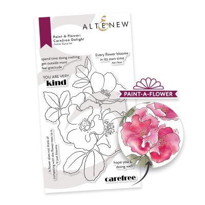ALT Paint-A-Flower Carefree Delight Outline Stamp