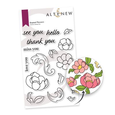 ALT Enamel Flowers Stamp