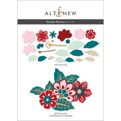 Altenew Ornate Flowers die set for cardmaking and paper crafts.  UK Stockist, Seven Hills Crafts