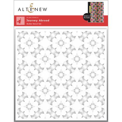 Altenew journey abroad stencil for cardmaking and paper crafts.  UK Stockist, Seven Hills Crafts