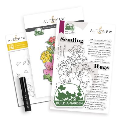 Altenew build a garden sweet lilies add on die bundle for cardmaking and paper crafts.  UK Stockist, Seven Hills Crafts
