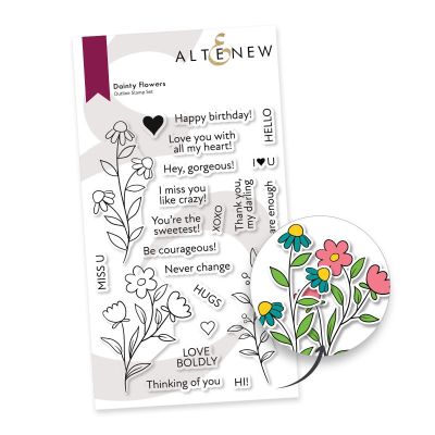 Altenew dainty flowers stamp set for cardmaking and paper crafts.  UK Stockist, Seven Hills Crafts