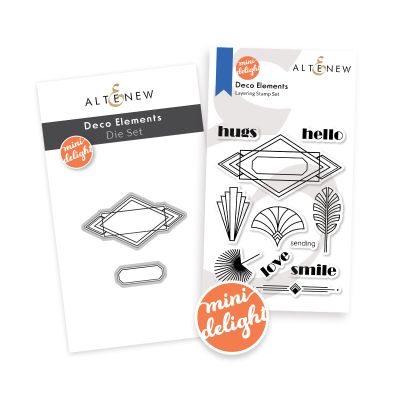 Altenew mini delight deco elements stapm and die bundle for cardmaking and paper crafts.  UK Stockist, Seven Hills Crafts