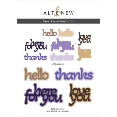 Altenew sweet expressions Die set for cardmaking and paper crafts.  UK Stockist, Seven Hills Crafts