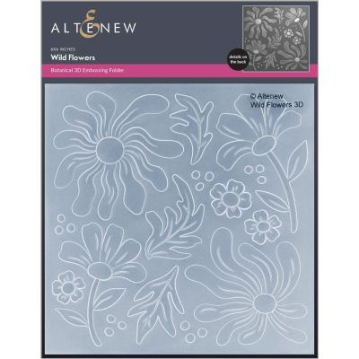 Altenew wild flowers embossing folder for cardmaking and paper crafts.  UK Stockist, Seven Hills Crafts