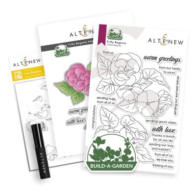build a garden frilly begonia bundle by altenew for cardmaking and paper crafts.  UK Stockist, Seven Hills Crafts