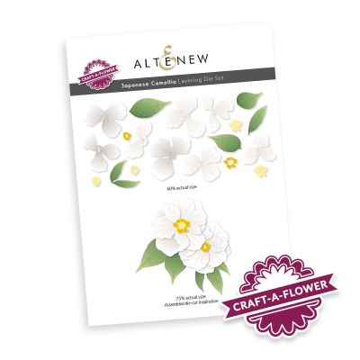 craft a flower japanese camellia by altenew for cardmaking and paper crafts.  UK Stockist, Seven Hills Crafts