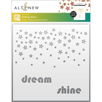 falling stars stencil by altenew for cardmaking and paper crafts.  UK Stockist, Seven Hills Crafts