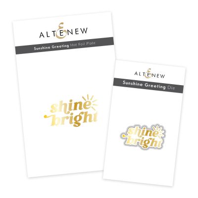 sunshine greeting hot foil and die bundle by altenew for cardmaking and paper crafts.  UK Stockist, Seven Hills Crafts