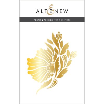fanning foliage hot foil plate  by altenew for cardmaking and paper crafting available from Seven Hills Crafts, UK Stockist, 5 star rated for customer service, speed of delivery and value