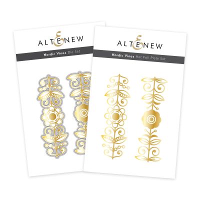 Nordic Vines die and hot foil set by altenew for cardmaking and paper crafting available from Seven Hills Crafts, UK Stockist, 5 star rated for customer service, speed of delivery and value