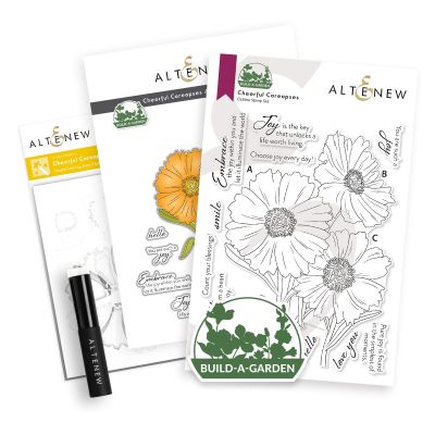Altenew Build-a-garden cheerful coreopses for cardmaking and paper crafts.  UK Stockist, Seven Hills Crafts