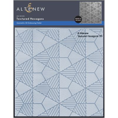 AlteNew Textured Hexagons 3D Embossing Folder