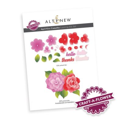 Craft-A-Flower April Kiss Camellia Layering Die Set, by AlteNew, UK Stockist, Seven Hills Crafts 5 star rated for customer service, speed of delivery and value