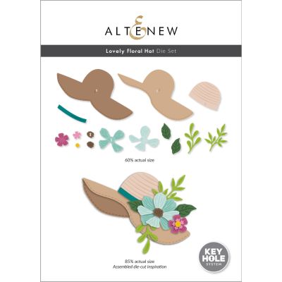 Lovely Floral Hat Die by AlteNew, UK Stockist, Seven Hills Crafts 5 star rated for customer service, speed of delivery and value
