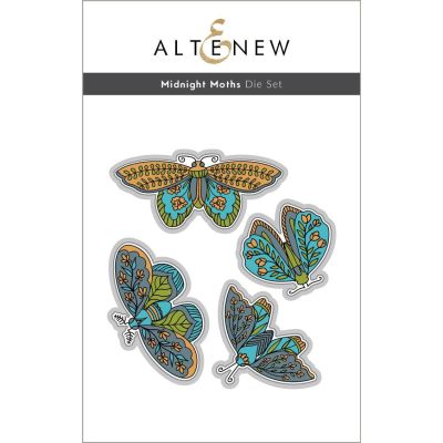 Midnight Moths Die Set by altenew for cardmaking and paper crafting available from Seven Hills Crafts, UK Stockist, 5 star rated for customer service, speed of delivery and value