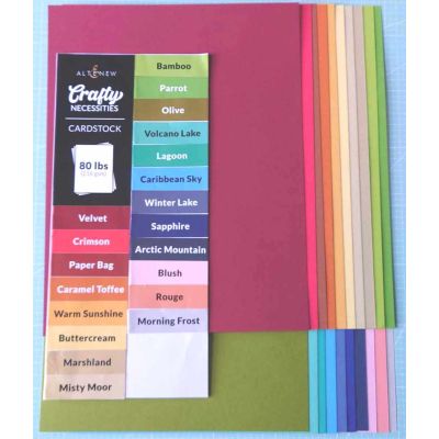 Altenew mixed colour card pack (not available direct custom collated by us at Seven HIlls Crafts)  20 shades of 216 gsm card